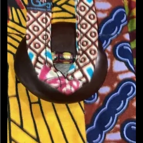 Queen Alaffia Afro African Patchwork print Fabric cross body Bag Handbag New - Picture 9 of 16